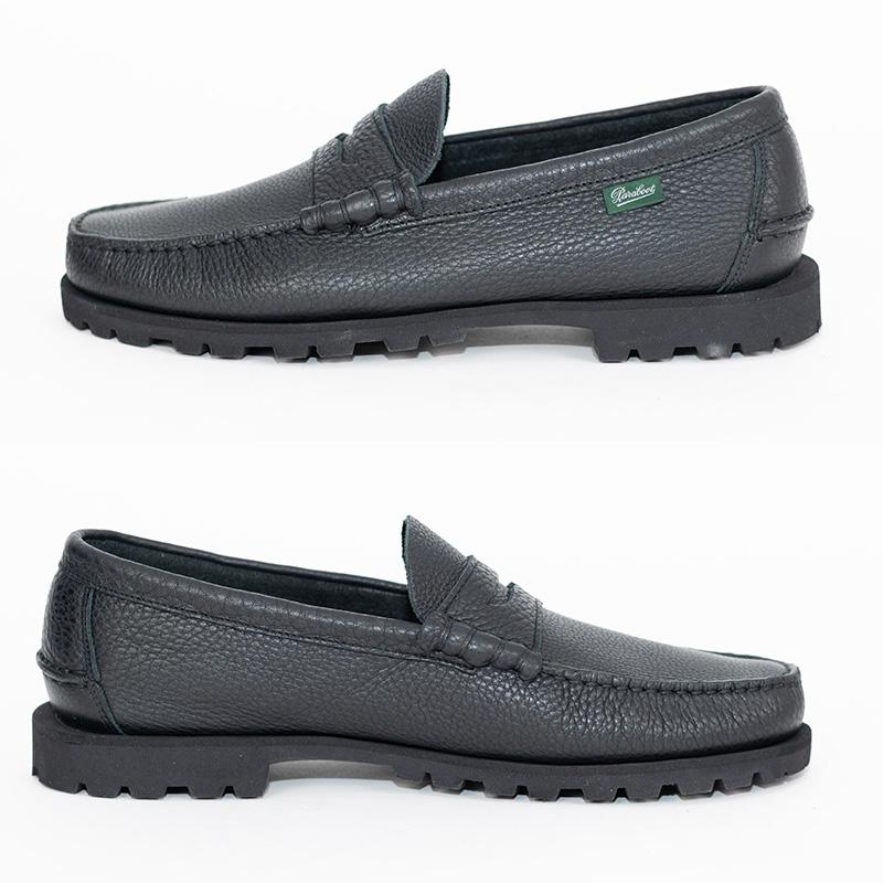 PARABOOT/パラブーツ CORAUX/RAID SOLE  BLACKコインローファーの画像