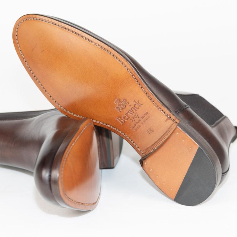 バーウィック ダークブラウン レザー サイドゴアブーツ ブーツ – バーウィック オンラインストア