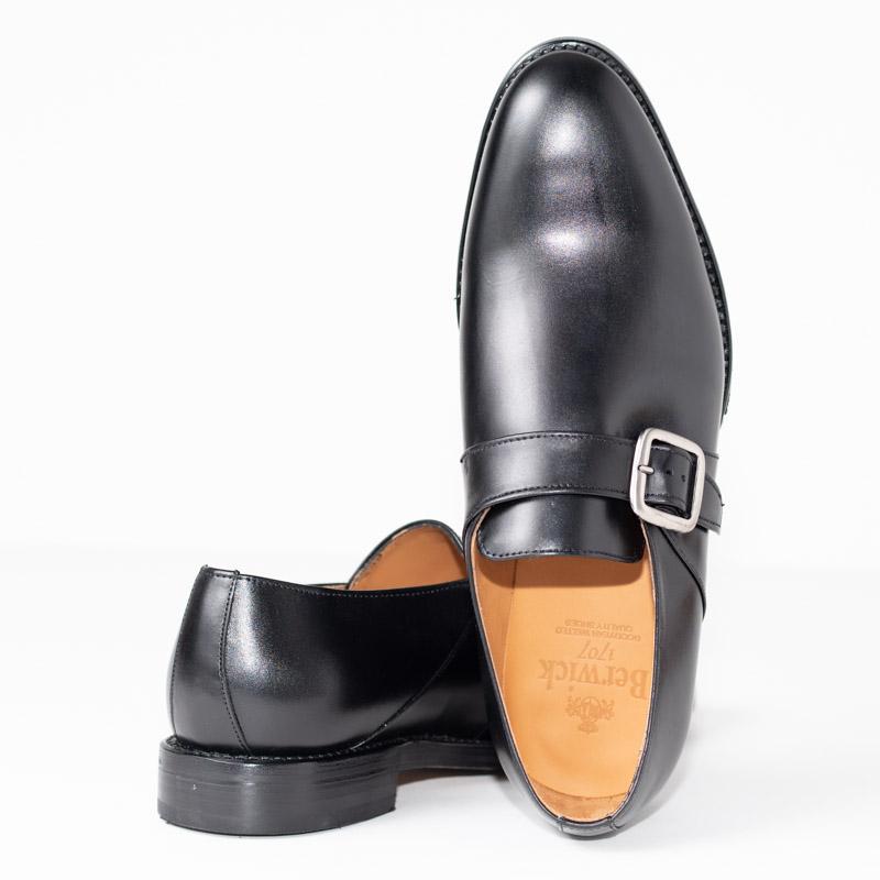 Berwick シングルモンクストラップ ブラック モンクストラップ – バー