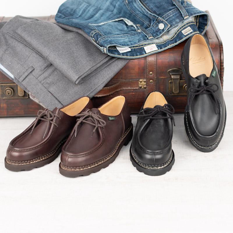 【再入荷】Paraboot/パラブーツ MICHAEL/MARCHE 2 NOIRE-LIS-NOIR オイルドレザーチロリアンシューズの画像