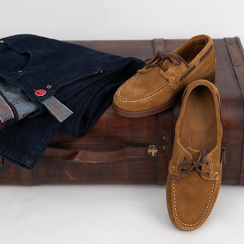 Paraboot（パラブーツ） メンズ BARTH/MARINE MIEL-VEL FAUVE デッキ