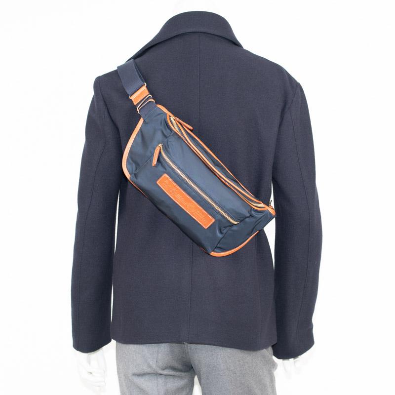 ⭐️極美品⭐️　Felisi　フェリージ　ボディバッグ　799　ナイロン Felisi Felisi「フェリージ」イタリー製【799-bl】ネイビー