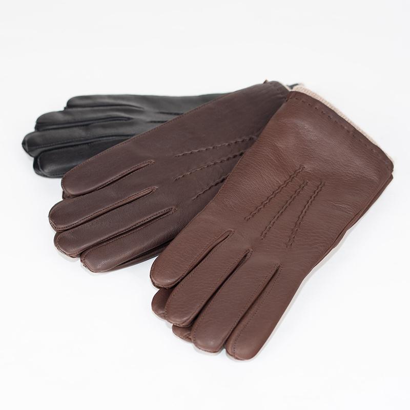 ORCIANI（オルチアーニ） ブラック ラムスキンレザー カシミヤウール