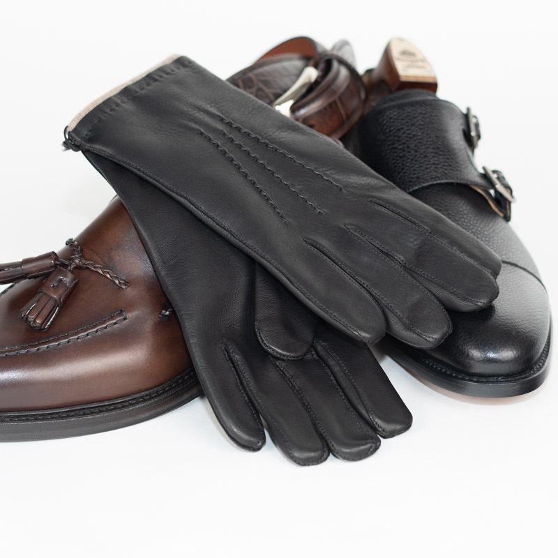 ORCIANI 24AW 手袋 ブラック系 ORCIANI ORCIaNI/オルチアーニ ブラック ラムスキンレザー