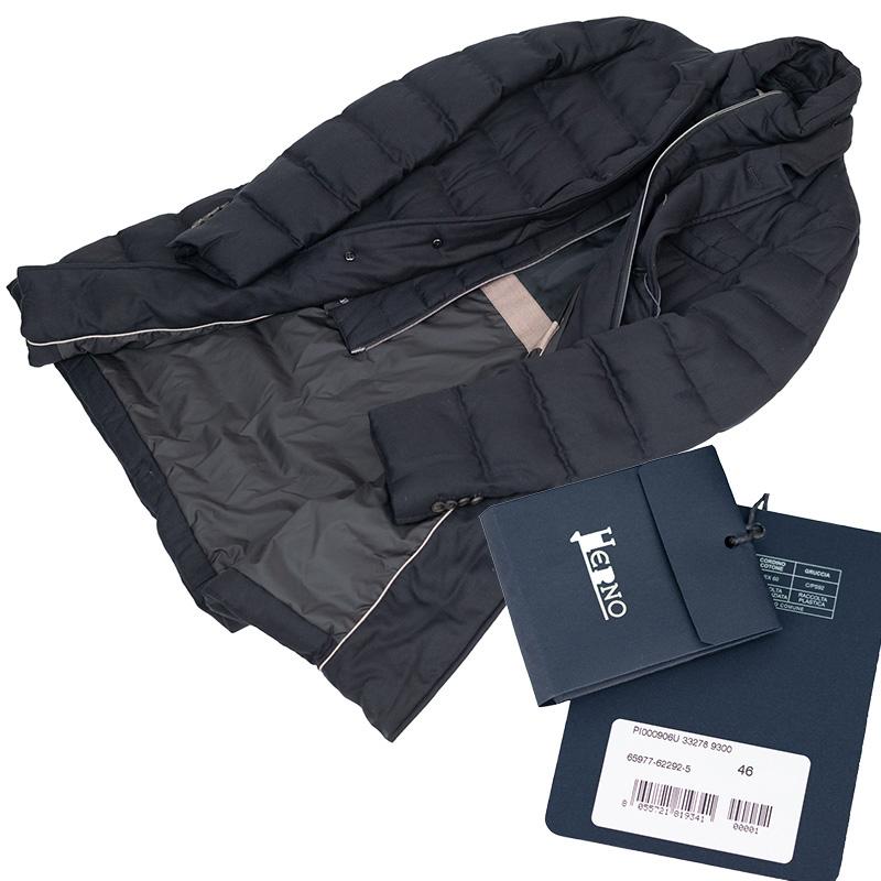 HERNO（ヘルノ） レイヤードダウンジャケット ブラック チェスター