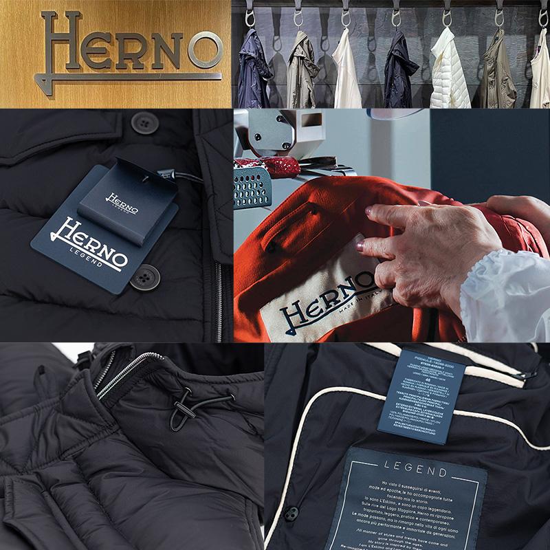HERNO/ヘルノ  レイヤードダウンジャケット ネイビー チェスターコートの画像