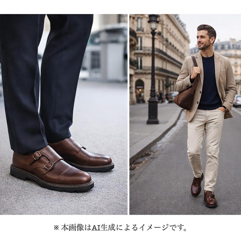 【再入荷】Paraboot/パラブーツ WILLIAM-MARCHE 2 NOIRE-GR EBENEダブルモンクシューズの画像