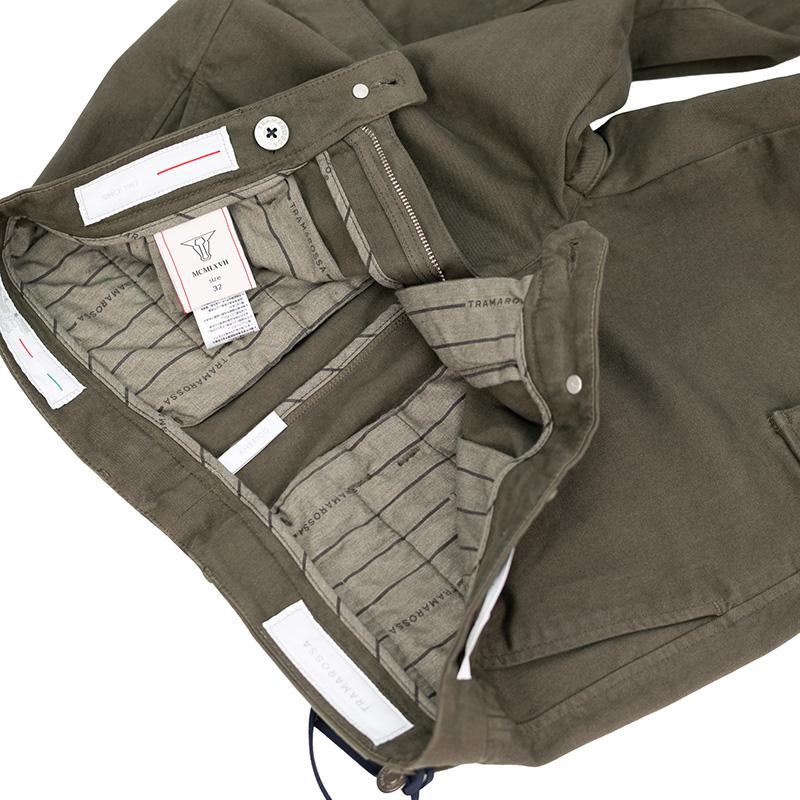 tramarossa イタリーAMERIGOストレッチミリタリーカーキカーゴ : Style 