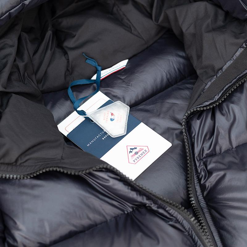 PYRENEX | ピレネックス ナチュラルフレンチダウン 黒 フーデット フランス製 ANTON-ブラック ダウンジャケットの画像
