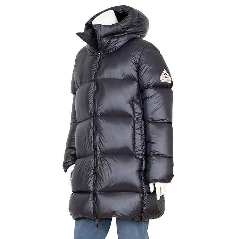 PYRENEX | ピレネックス ナチュラルフレンチダウン 黒 フーデット フランス製 ANTON-ブラック ダウンジャケットの画像