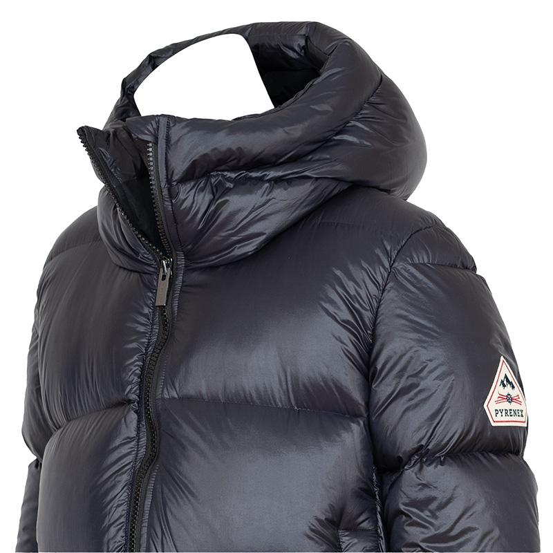 PYRENEX | ピレネックス ナチュラルフレンチダウン 黒 フーデット フランス製 ANTON-ブラック ダウンジャケットの画像
