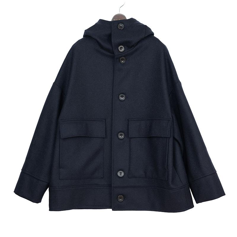 CINI VENEZIA コートフードネイビーBARENA