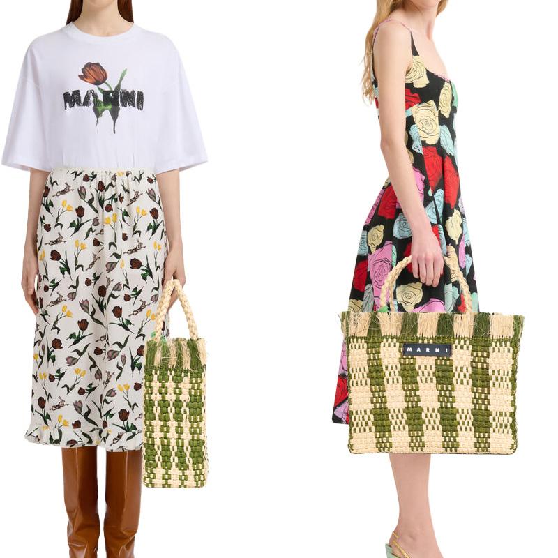 MARNI MARKET マルニ マルニマーケット レディースバッグライム