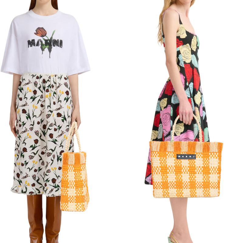 MARNI MARKET マルニ マルニマーケット レディースバッグオレンジ