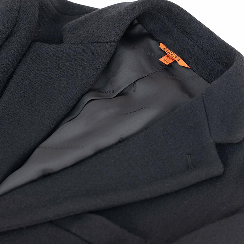 BARENA/バレナ イタリア製ブラック シングル 羊毛 ストレッチ ジャージ