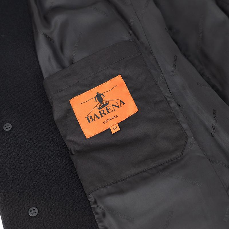 BARENA/バレナ イタリア製ブラック シングル 羊毛 ストレッチ ジャージ