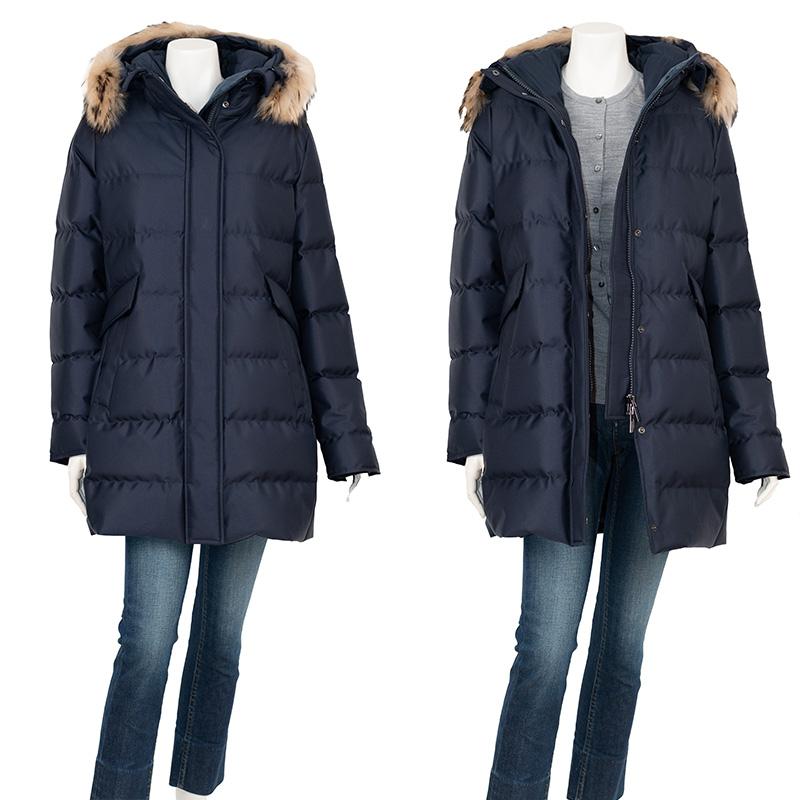 美品/PYRENEX/GRENOBLE/ダウンコート/ラクーンファー/ネイビー Pyrenex PYRENEX | ピレネックス ラクーンファー GRENOBLE