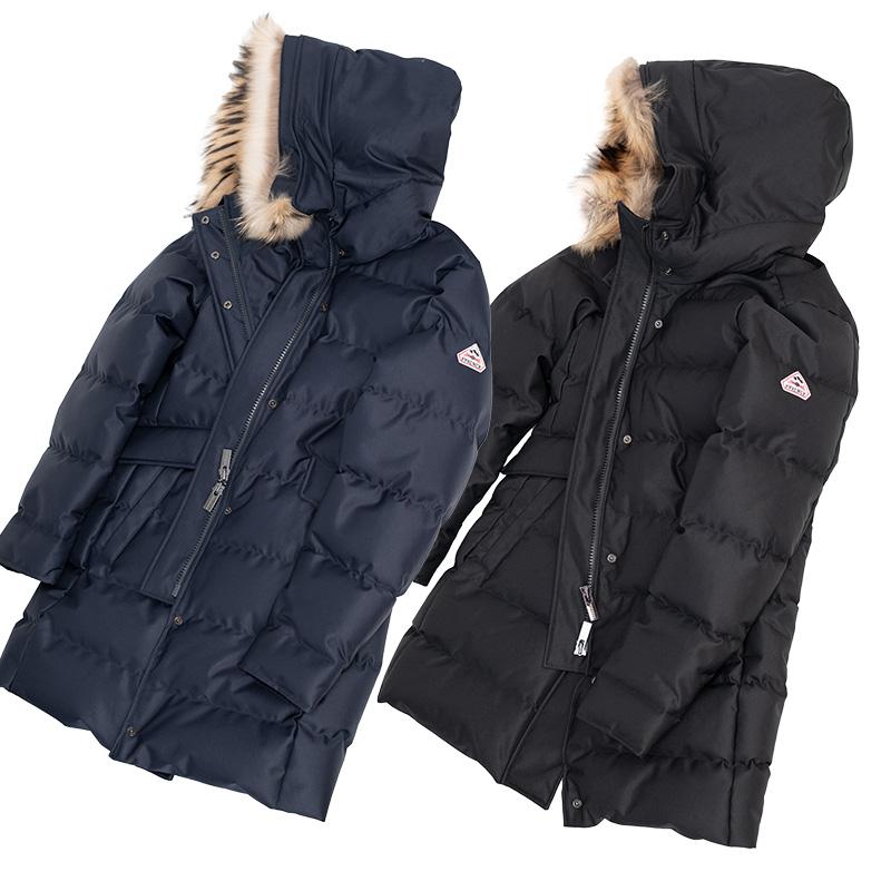 PYRENEX 黒 ダウンジャケット ラクーンファー