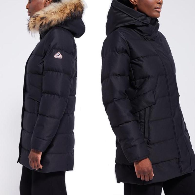 PYRENEX 黒 ダウンジャケット ラクーンファー