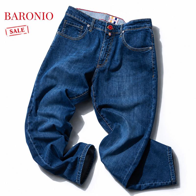 BARONIO/バローニョ イタリア製インディゴ ワンウォッシュ5Pストレッチ 