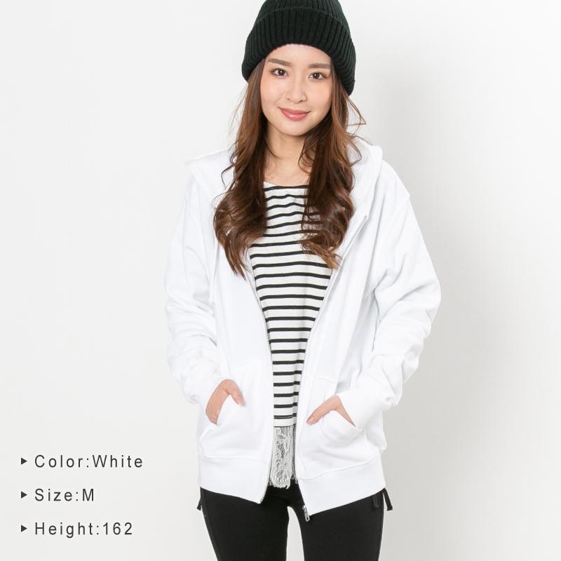 パーカー レディース 無地 長袖 フード ジップ トレーナー 白 黒 ネイビー 春 おしゃれ ガールズ スポーツ ダンス 運動会 文化祭 イベントカラフル |  | 07