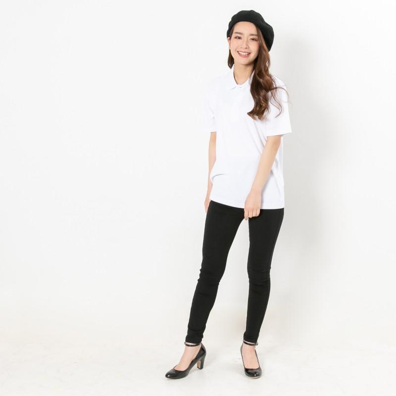 ポロシャツ レディース 半袖 かわいい 無地 ドライ 吸水 速乾 おしゃれ 黒 白 ネイビー スポーツ ゴルフ 制服 ユニフォーム 仕事 大きいサイズ |  | 09