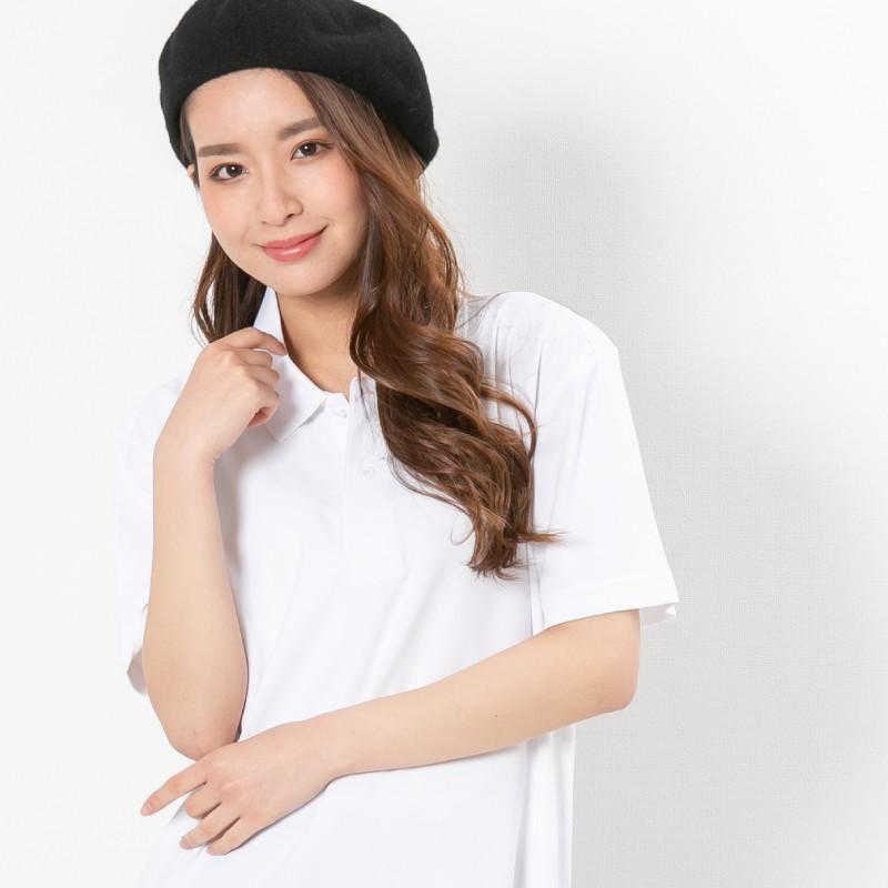 ポロシャツ レディース 半袖 かわいい 無地 ドライ 吸水 速乾 おしゃれ 黒 白 ネイビー スポーツ ゴルフ 制服 ユニフォーム 仕事 大きいサイズ |  | 08