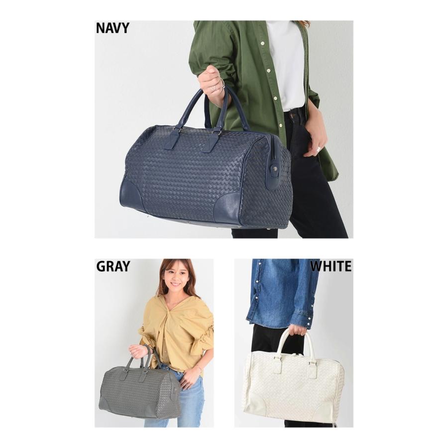 バッグ 大容量 メンズ レディース ボストンバッグ 斜めがけ ２way ２サイズ 旅行 出張 一泊二日 二泊三日 ジム ゴルフ フェイクレザー 合皮 編み込み Bag 008 Av Bag 008 スタイルイコール 通販 Yahoo ショッピング