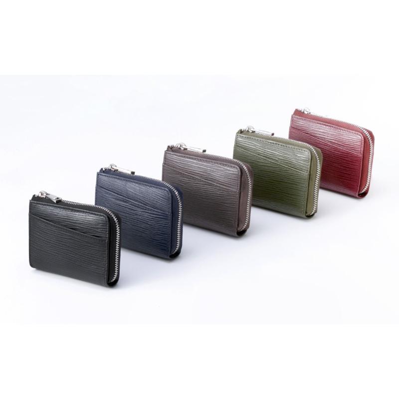 財布 ミ二サイフ 小銭入れ コインケース Δ(デルタ) 水シボ ジップ メンズ レディース 革 名入れ  おしゃれ コンパクト |  | 04