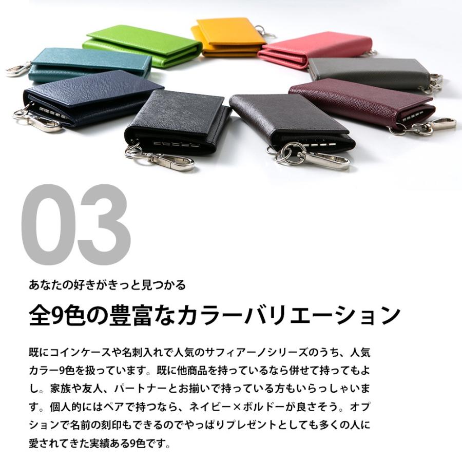 三つ折り キーケース "NaS" カードケース 小銭入れ フック 付き |  | 04