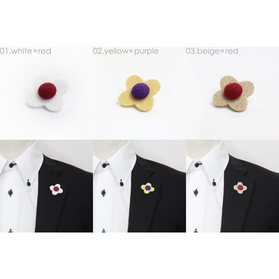 ブートニエール ピンバッチ メンズ ビジネス 選べる15色♪ ラペルピン