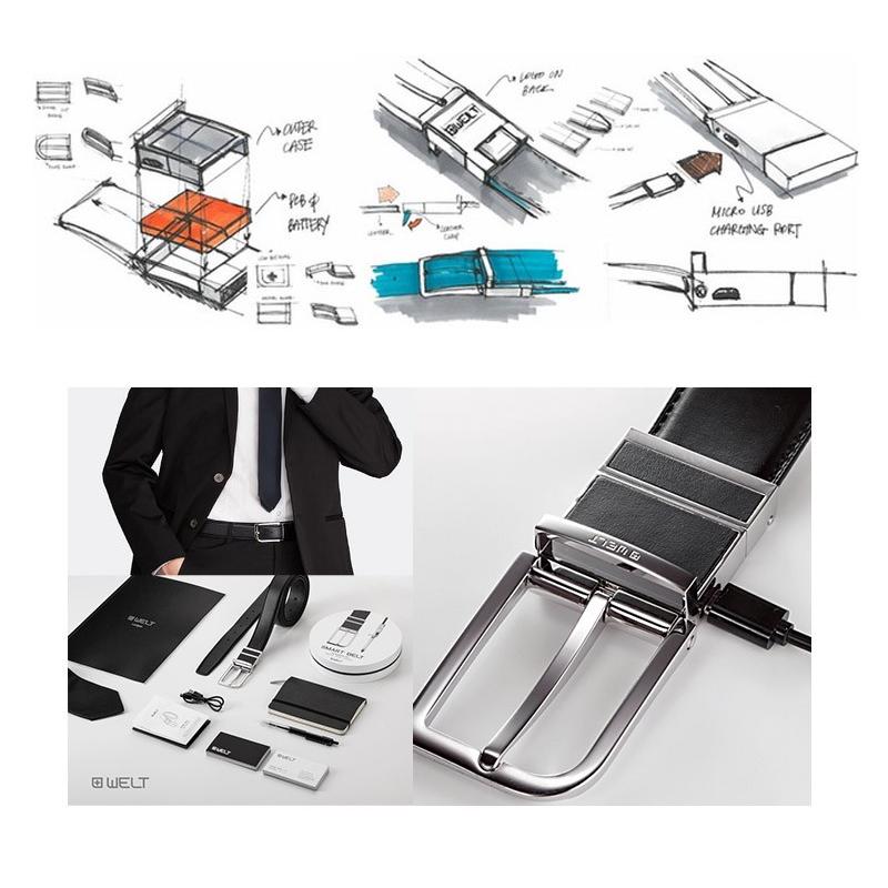 スマート ベルト ビジネスベルト メンズ スマホ 健康 万歩計 カロリー |  | 03