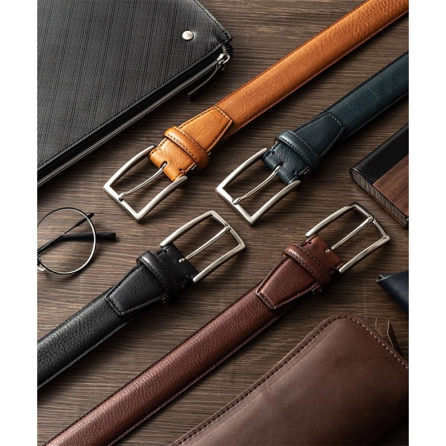 ベルト メンズ 日本製 ビジネスベルト メンズベルト 長沢ベルト ミネルバボックスフェザー 1枚1枚職人によって丹念に作られる極上の革 |  | 06