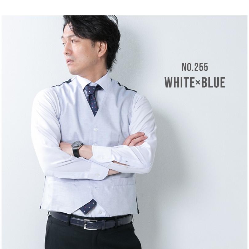 ジレ メンズ ベスト 大きい ビジネス 白 サックス ネイビー グレー ストライプ 綿 ポリエステル |  | 04