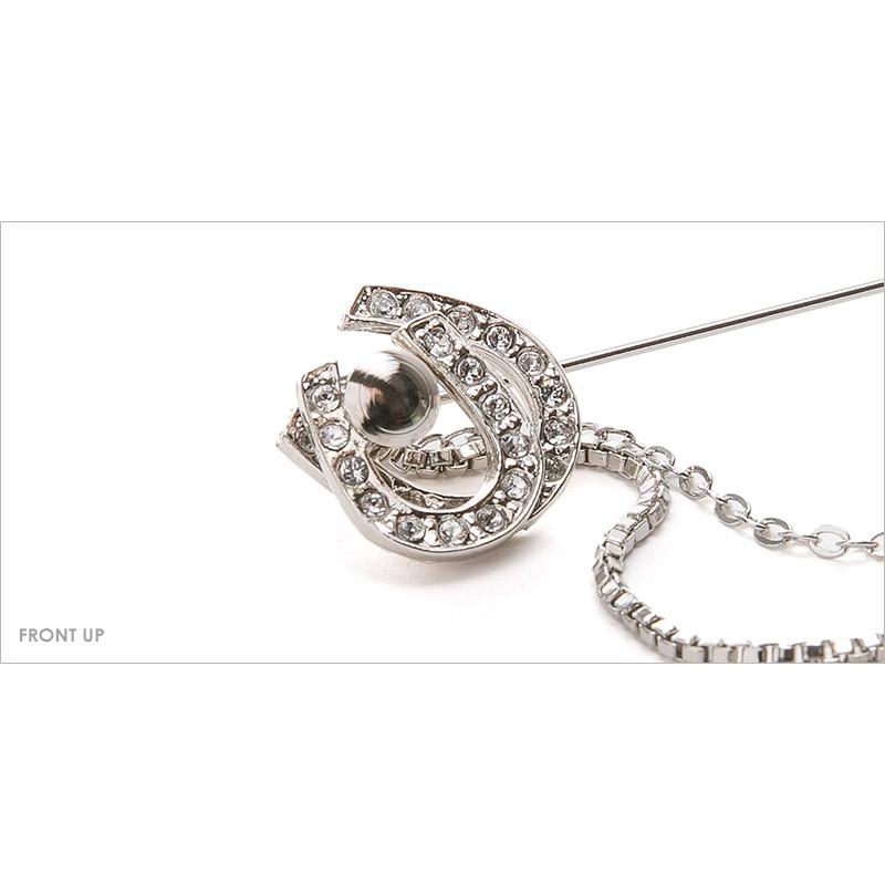 (結婚式にぴったり) 馬蹄のラペルピンおしゃれ メンズアクセサリー スワロフスキー パーティ メンズ プレゼント |  | 02