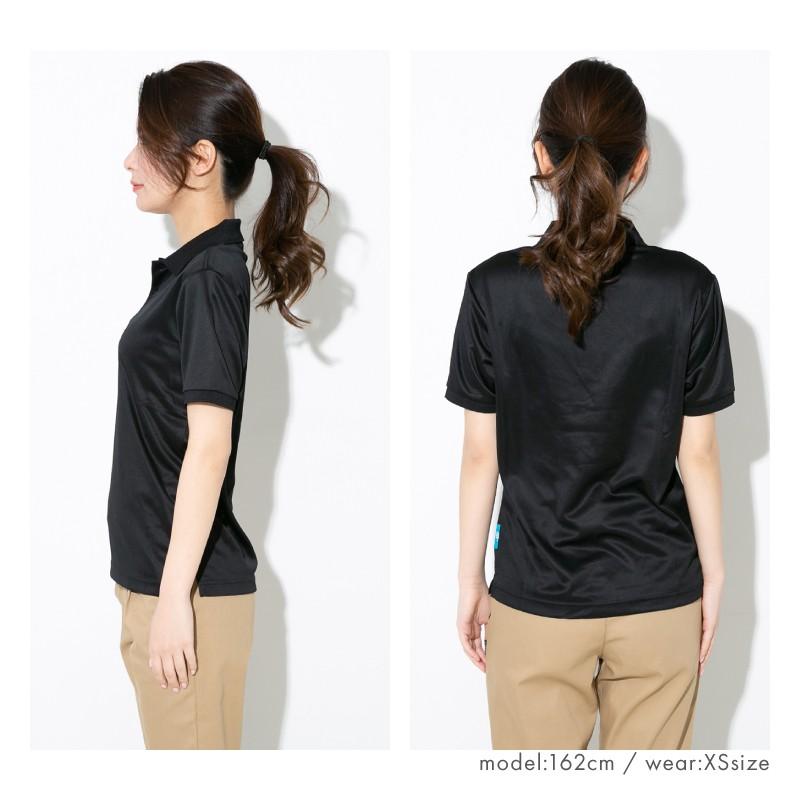 ポロシャツ レディース かわいい 半袖 ドライ クール UVカット 介護 ゴルフ ネイビー 白 黒 ユニフォーム 仕事 |  | 10