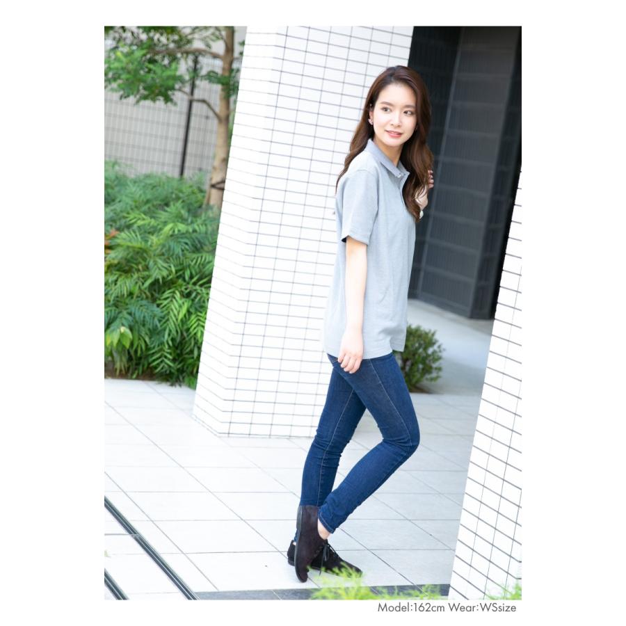 ポロシャツ レディース かわいい 半袖 2WAY 吸水速乾 介護 ゴルフ 黒