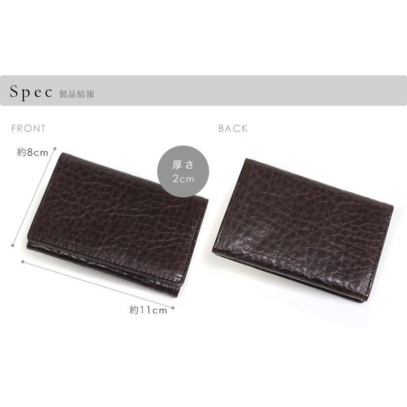 名刺入れ ( カードケース ) 革 イタリア産 本革 使用　 紳士物 ・ メンズ　4色で展開（キャメル/ブラ |  | 02