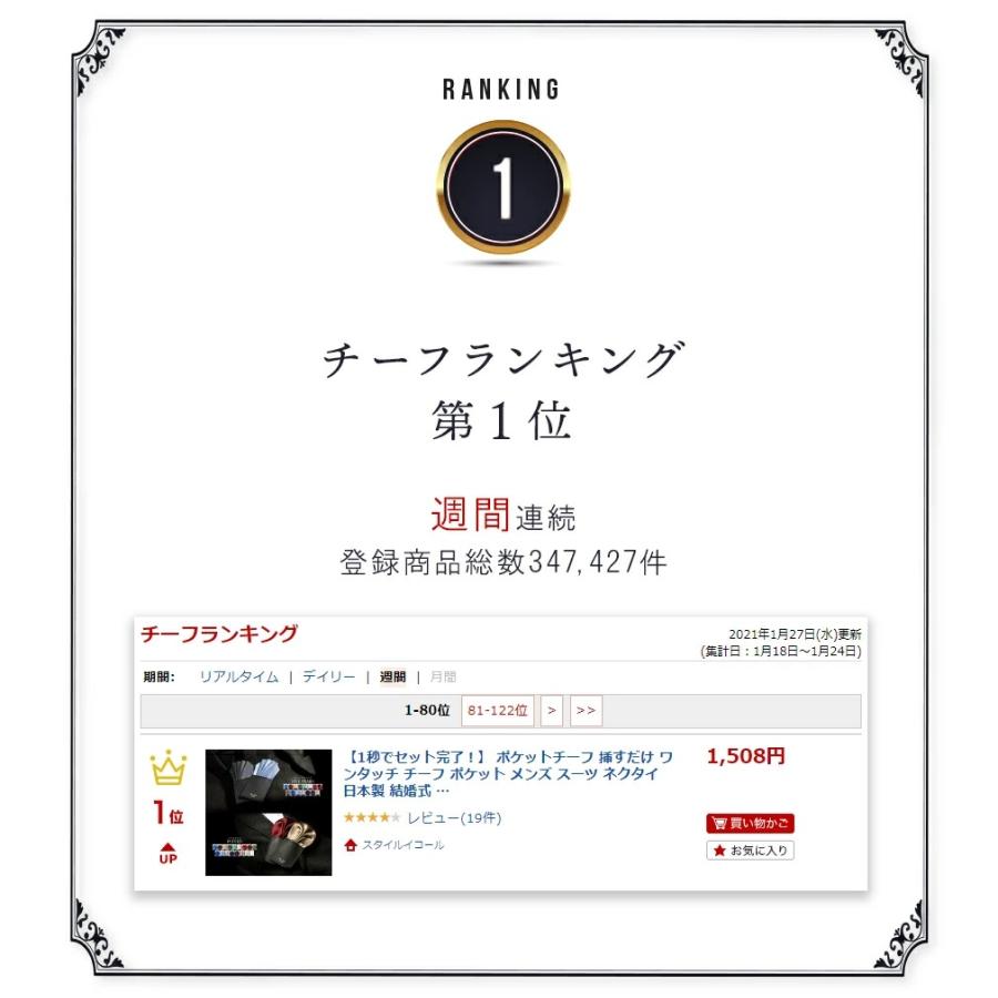 ポケットチーフ 結婚式 シルク ワンタッチ 挿すだけ 日本製 5ピークス 挿すだけ 台紙付き シルク100%  披露宴 冠婚 礼装 正装 オシャレ |  | 02