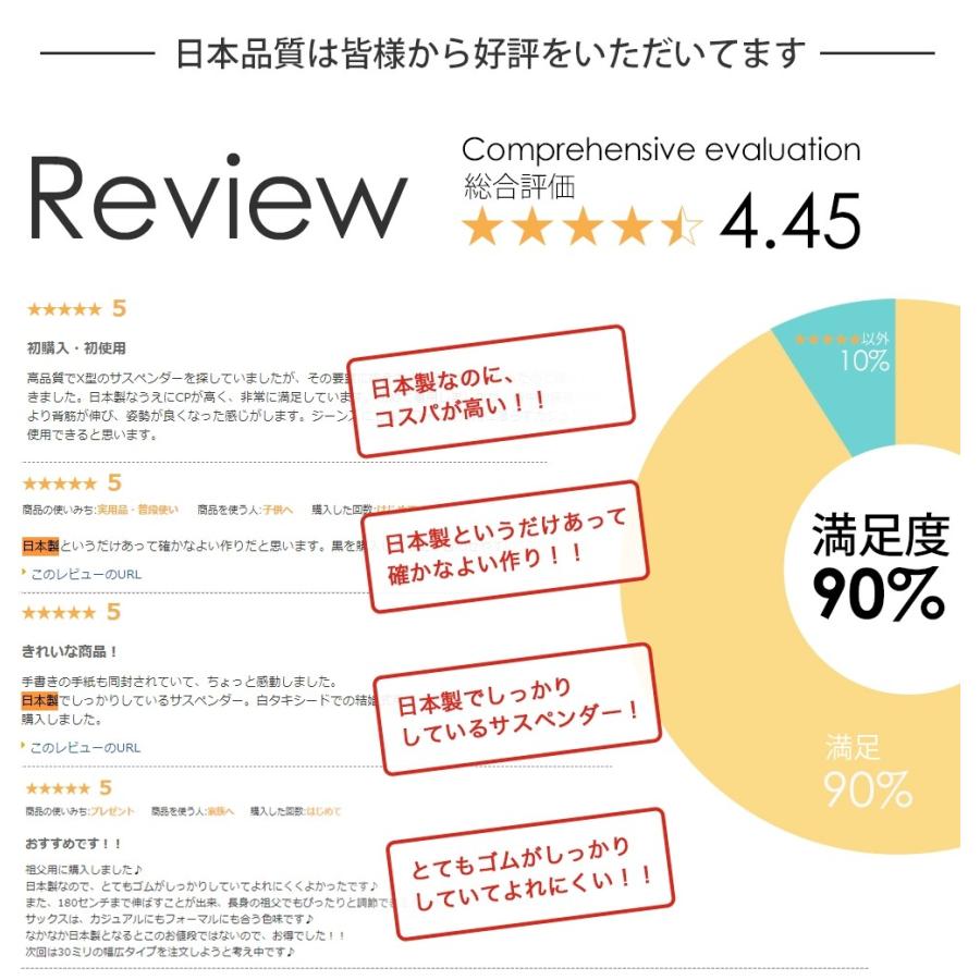 日本製サスペンダー 30mm幅 X型 / ビジネス メンズ / 全7色 / 黒 ・ 白 ・ 茶色 ・ ブルー ・サックス / フォーマル