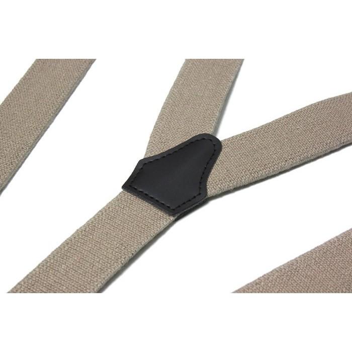 サスペンダー レディース　麻 ゴム ： サンドベージュ （アイボリー）　 　日本製 |  | 02