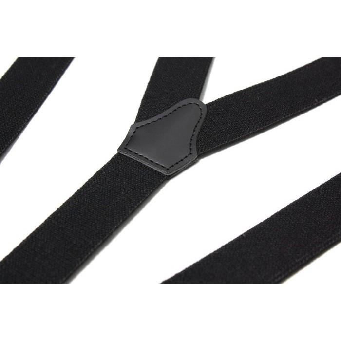 サスペンダー レディース　麻 ゴム ： ブラック　 　日本製 |  | 02