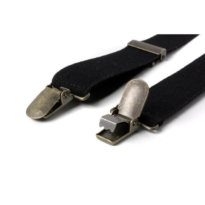 サスペンダー レディース　麻 ゴム 4カラー ： ブラック / チョコ / ブラウン / ベージュ　 　日本製 |  | 02