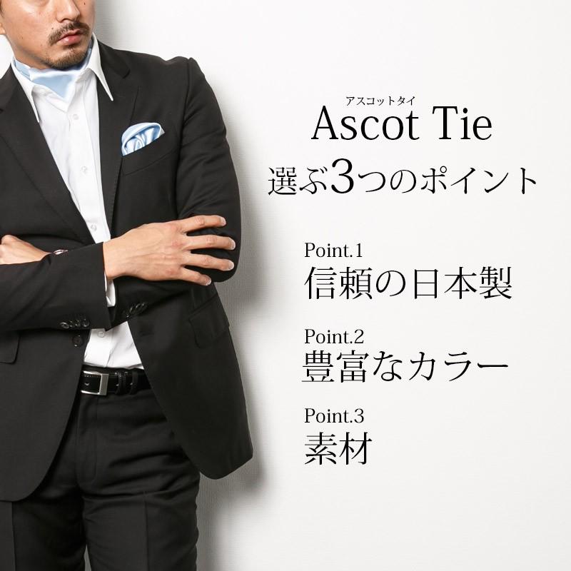 アスコットタイ 単品 選べる全20種 アスコットスカーフ メンズ