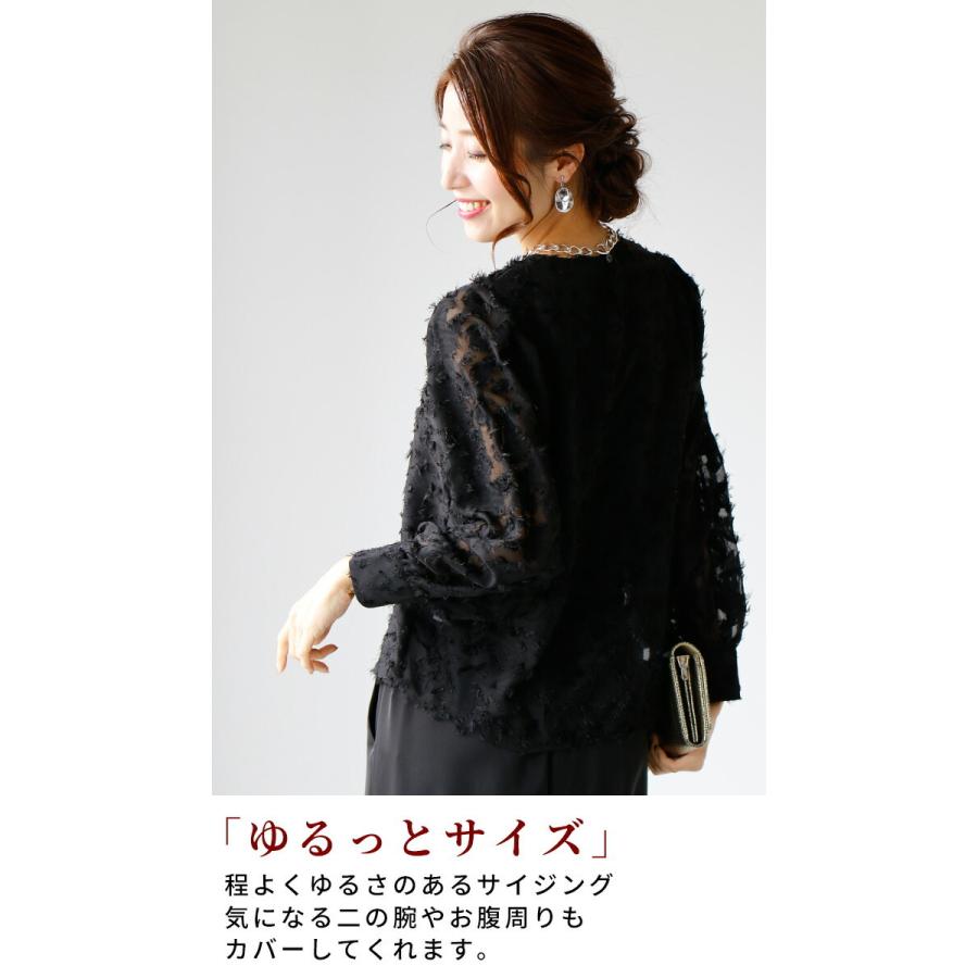 Ehre style（エーレスタイル） ブラウス トップス シースルー 長袖