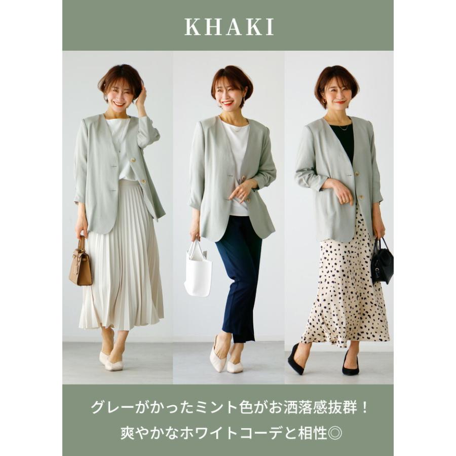 Ehre style レディース オフィスカジュアル ジャケット ノー