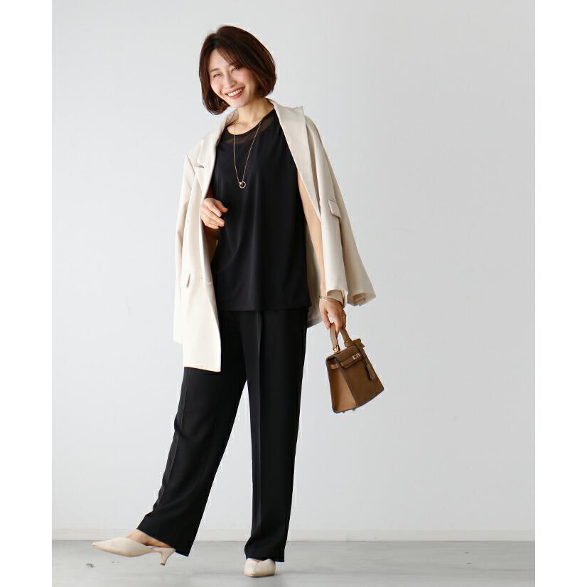 トップス シースルー インナー 白 ブラック 黒 デザイントップス  涼しい 上品 レディース ファッション Ehre style スタイル エーレスタイル