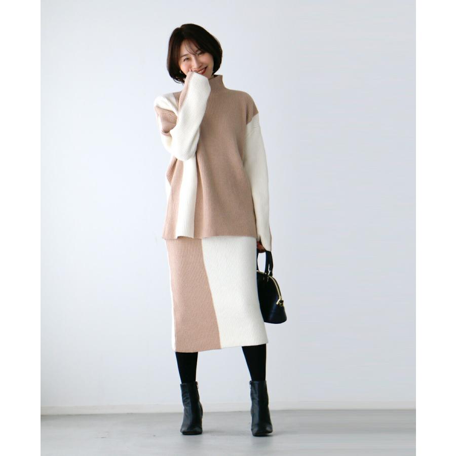 EW♡バイカラーニットセットアップ Limited Price】【SET】リバーシブルバイカラーニットセットアップ 全3