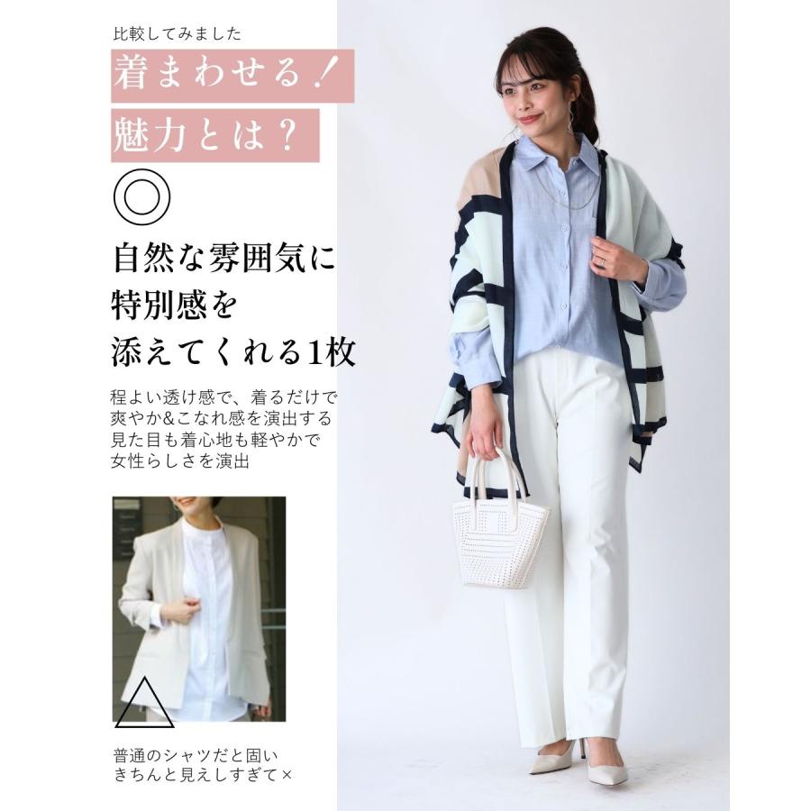 Ehre style シャツ トップス カラーシャツ 長袖 シアーシャツ