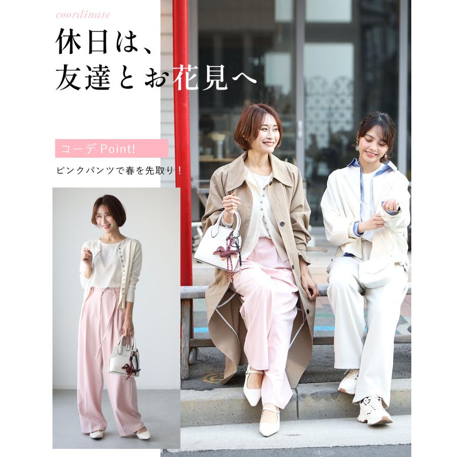 Ehre style（エーレスタイル） ワイドパンツ ベルト付きパンツ 共布